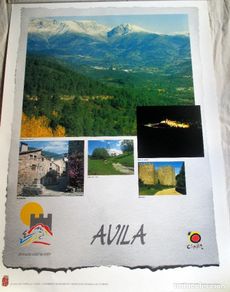 Carteles de turismo: CARTEL TURISMO AVILA – Descubre todo su color – España 1990